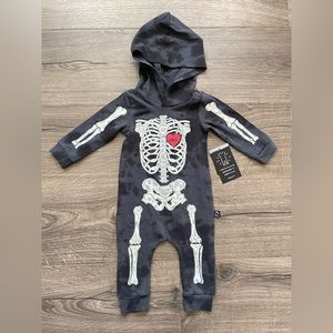 NWT Rags to Raches SKELLY Romper - 3-6M Glow-in-the-Dark